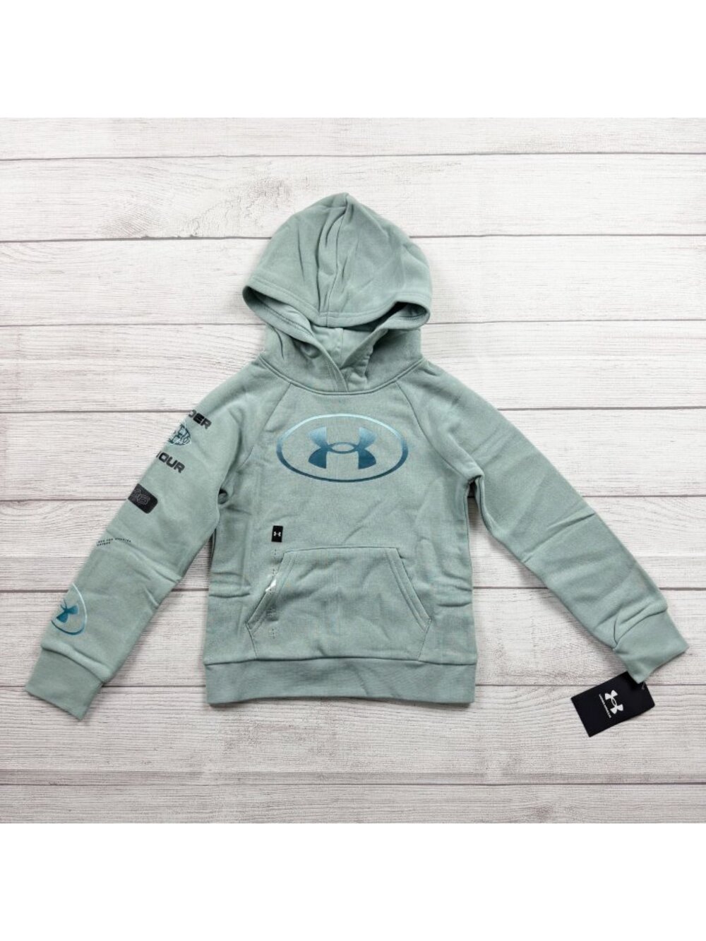 Under Armour Hoodie Sweatshirt Fleece Lined Logo Pullover NWT 5